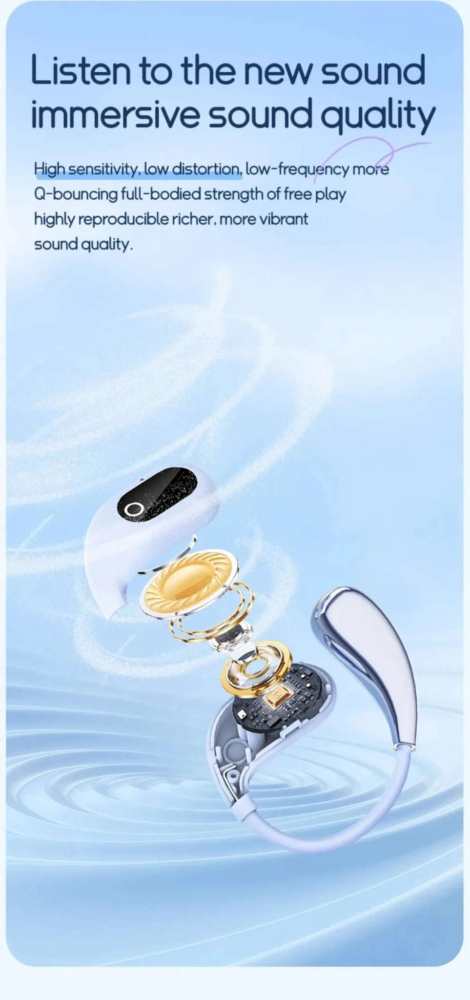 Real-Time Translator Earbuds with 144 Languages Bluetooth Headphones-Ai-Black and Blue