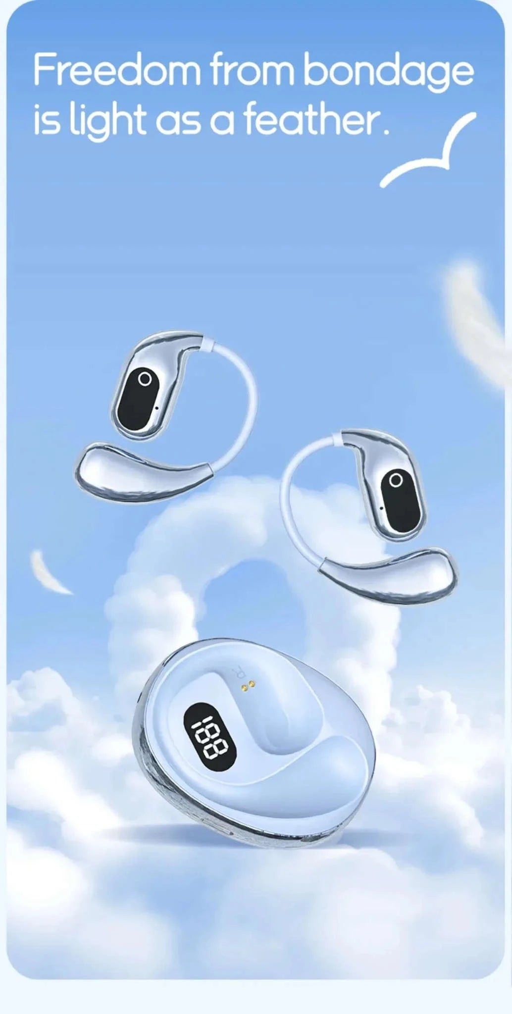 Real-Time Translator Earbuds with 144 Languages Bluetooth Headphones-Ai-Black and Blue