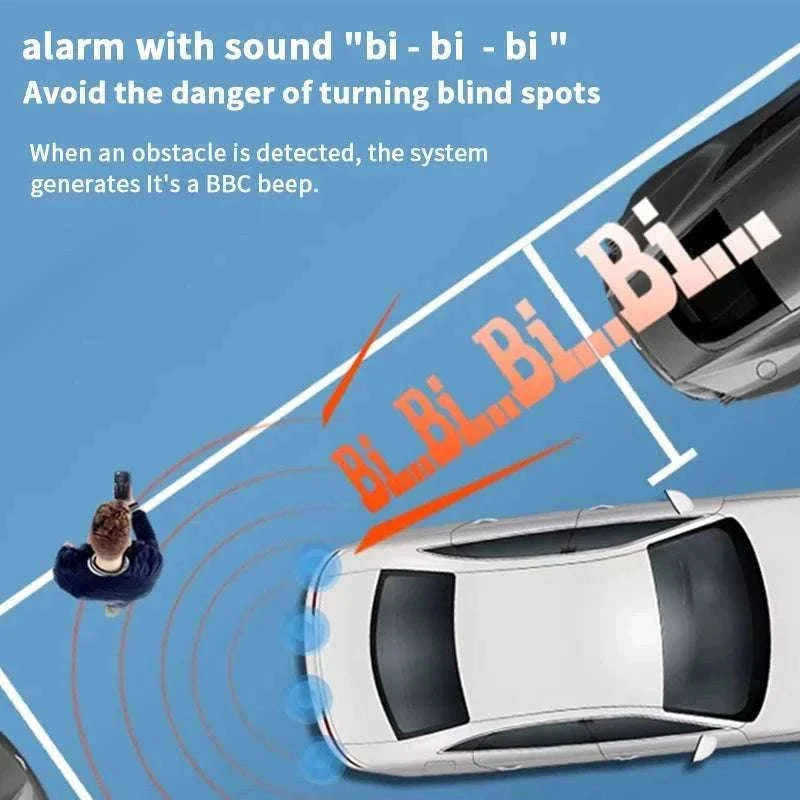Rearview Mirror Parking Sensor System with 4 Radar Probes-033-078-015E-BE-22mm / China Mainland