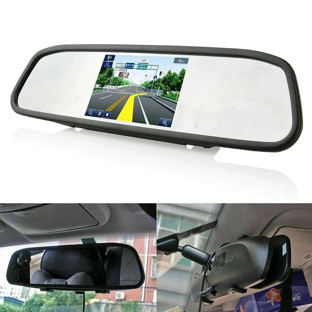 Rearview Mirror Parking Sensor System with 4 Radar Probes-033-078-015E-BE-22mm / China Mainland