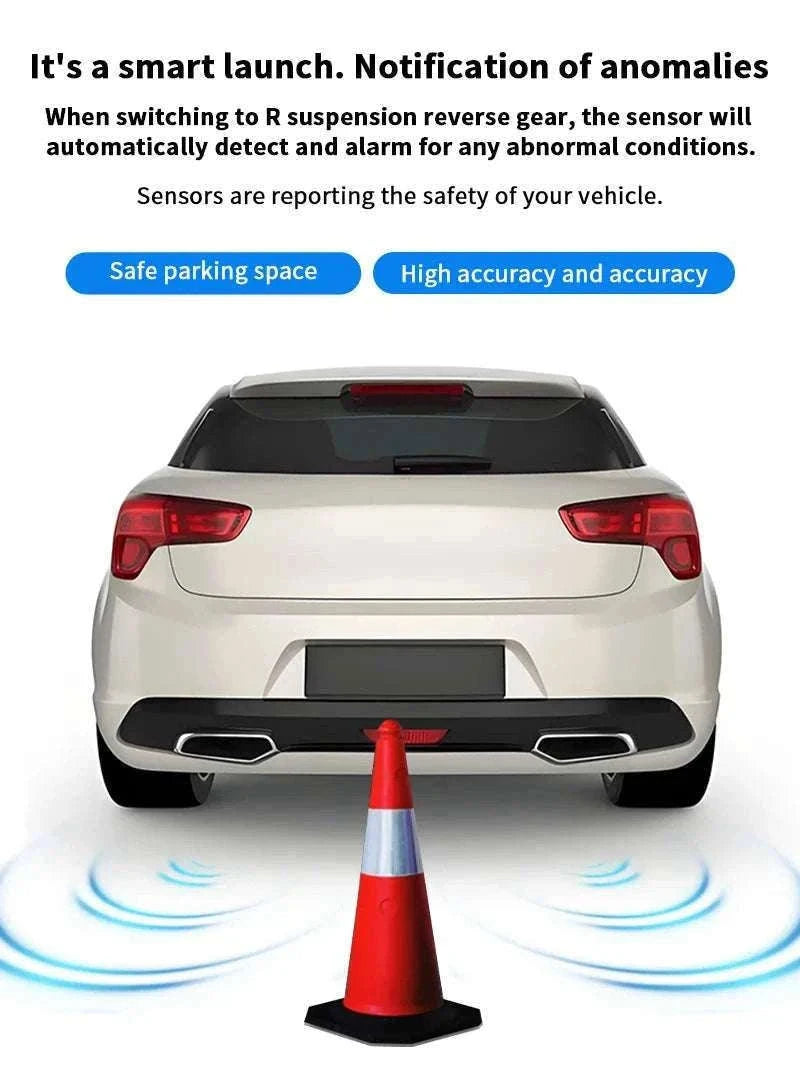 Rearview Mirror Parking Sensor System with 4 Radar Probes-033-078-015E-BE-22mm / China Mainland
