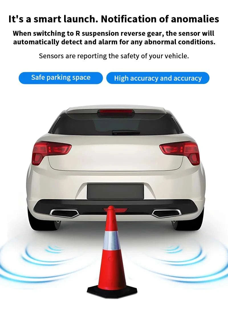 Rearview Mirror Parking Sensor System with 4 Radar Probes-033-078-015E-BE-22mm / China Mainland
