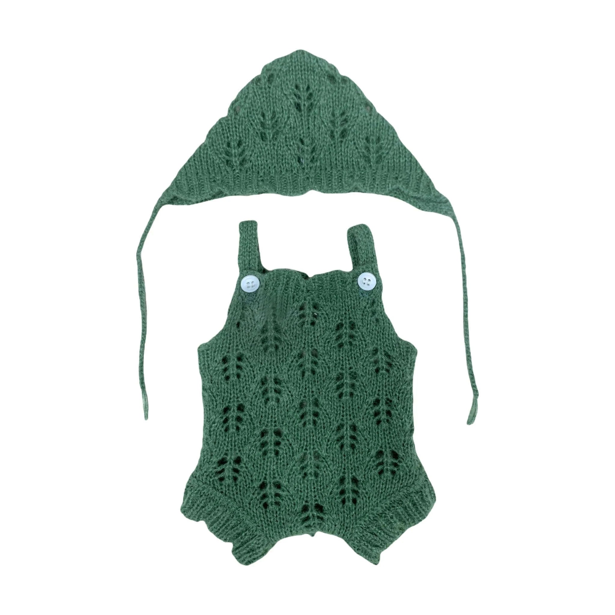 Reborn Doll Sweater Outfits for 10–12 Inch Dolls-Green