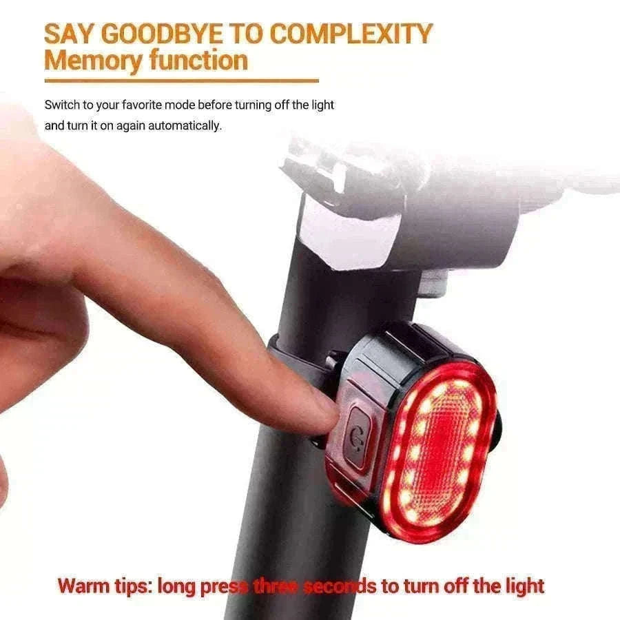 Rechargeable Bike Light Set Front & Rear LED Lights USB-C-Bike white Headlight
