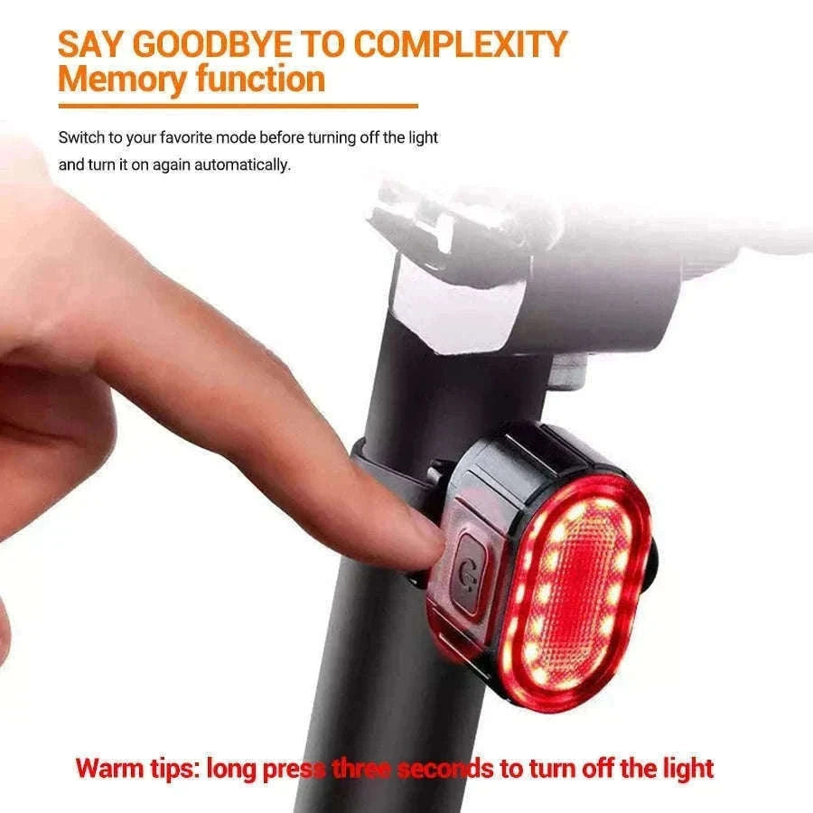 Rechargeable Bike Light Set Front & Rear LED Lights USB-C-Bike white Headlight