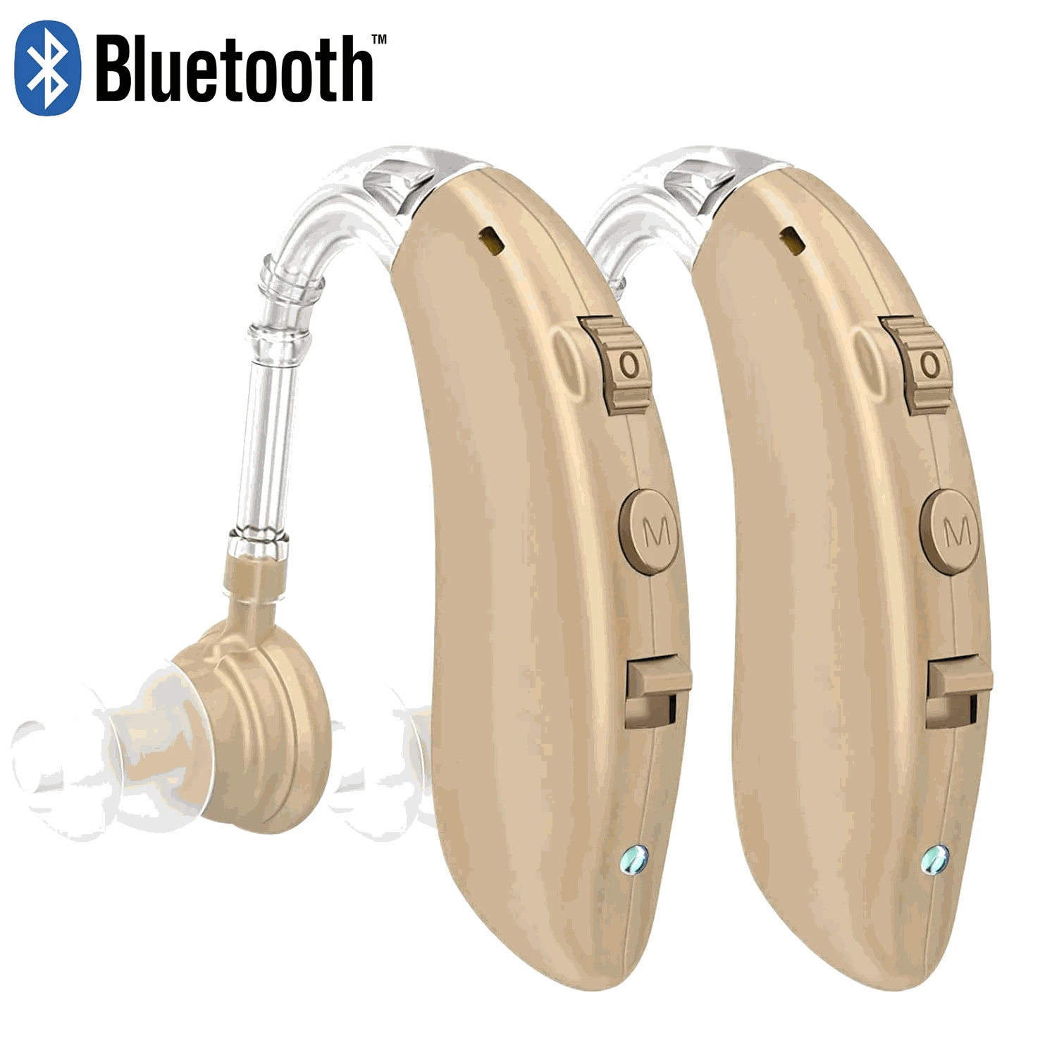 Rechargeable Digital Hearing Aid with Adjustable Tone for Clearer Hearing-BLUE 1 PCS