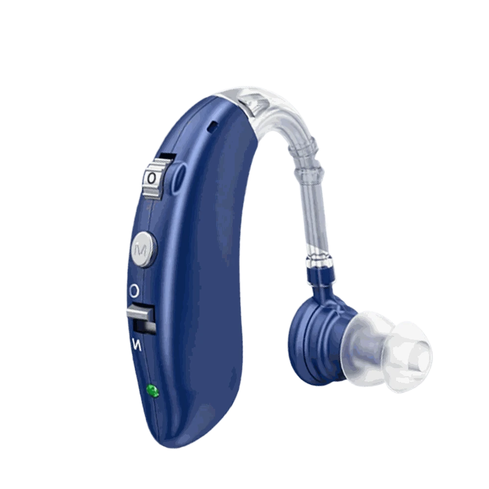 Rechargeable Digital Hearing Aid with Adjustable Tone for Clearer Hearing-BLUE 1 PCS