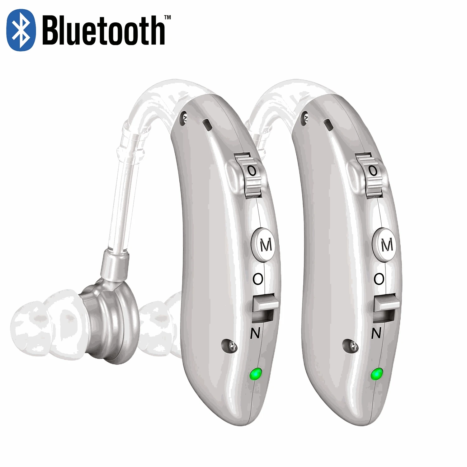 Rechargeable Digital Hearing Aid with Adjustable Tone for Clearer Hearing-BLUE 1 PCS
