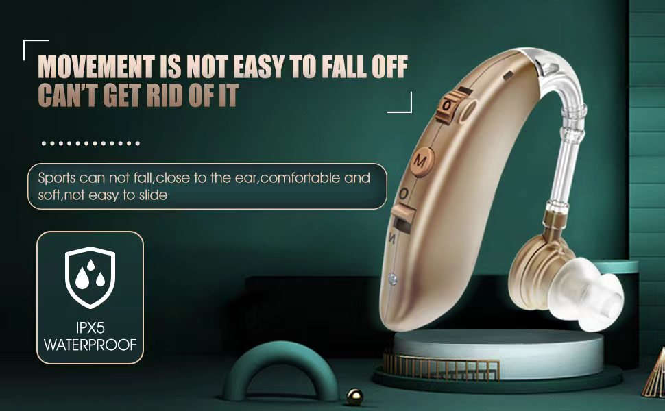 Rechargeable Digital Hearing Aid with Adjustable Tone for Clearer Hearing-BLUE 1 PCS