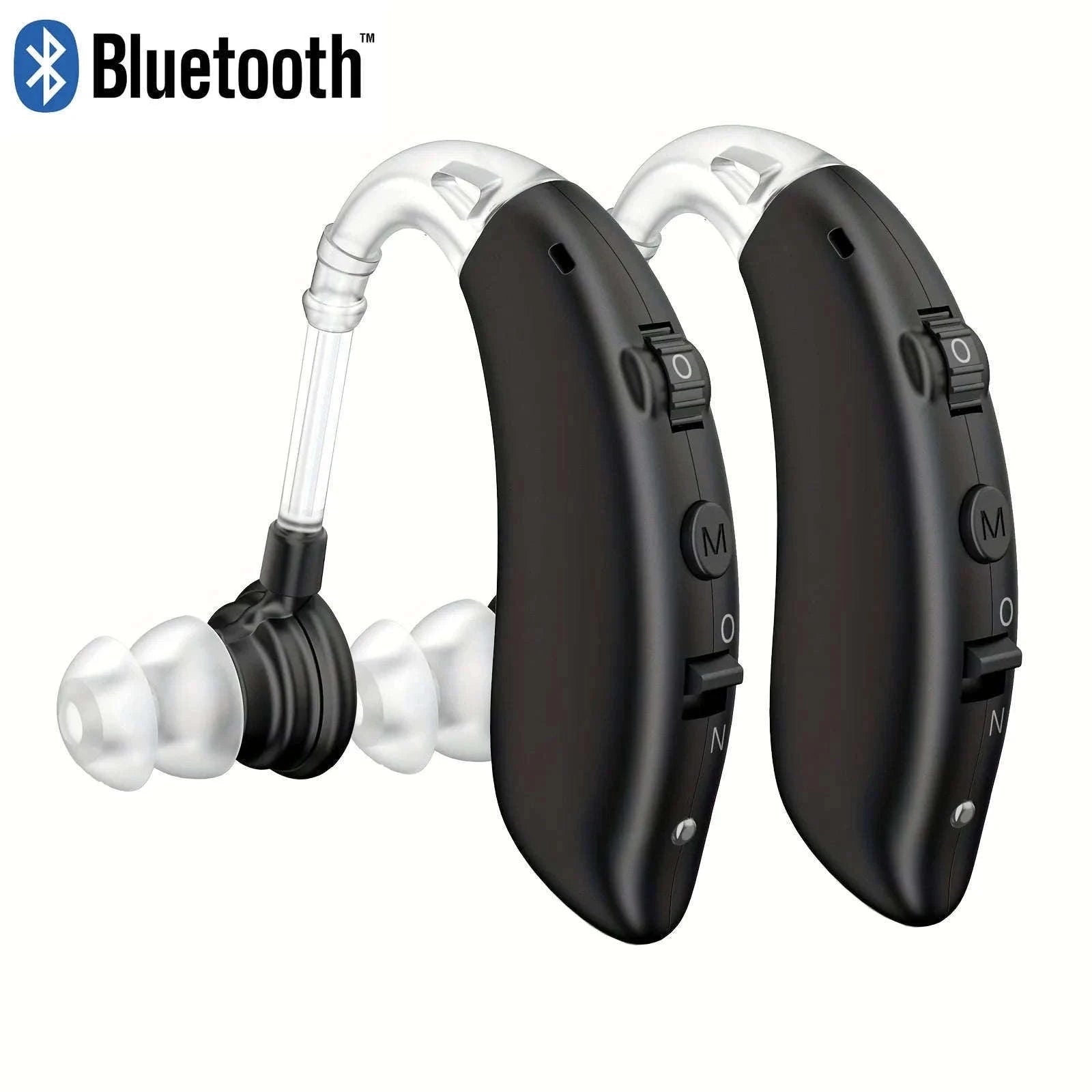 Rechargeable Digital Hearing Aid with Adjustable Tone-SILVER 2 PCS