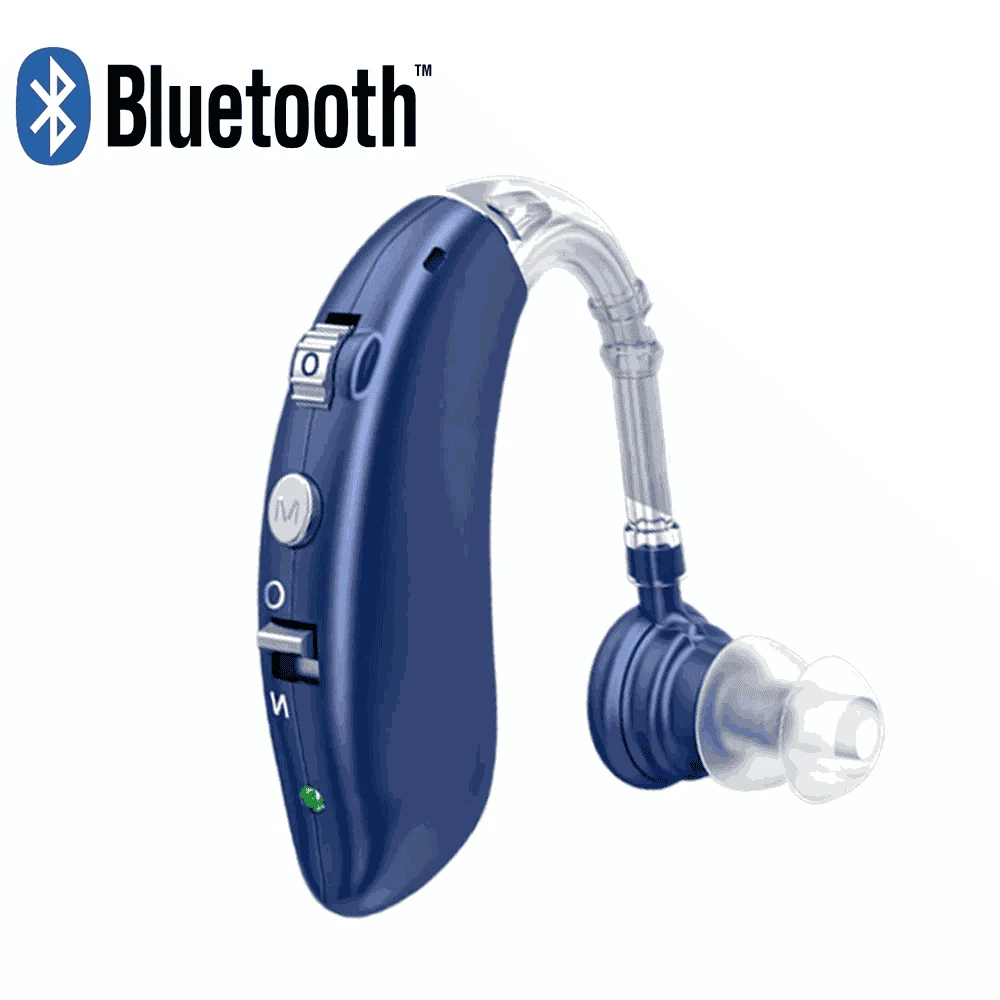 Rechargeable Digital Hearing Aid with Adjustable Tone-SILVER 2 PCS