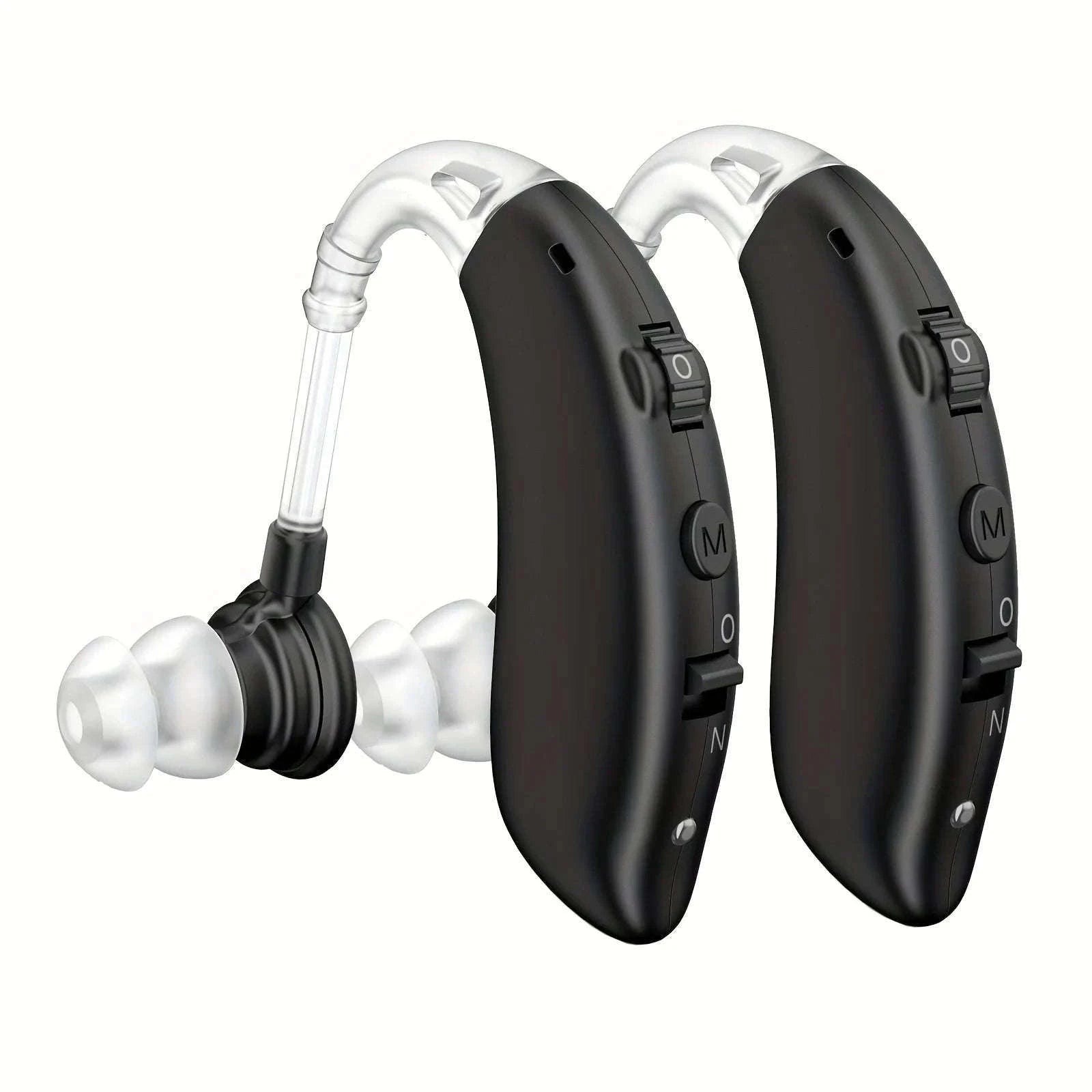 Rechargeable Digital Hearing Aid with Adjustable Tone-SILVER 2 PCS