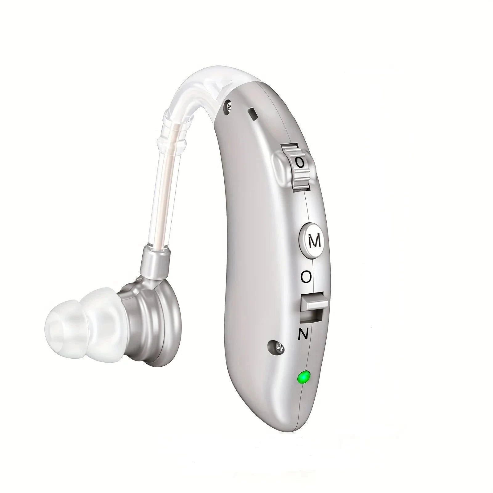 Rechargeable Digital Hearing Aid with Adjustable Tone-SILVER 2 PCS