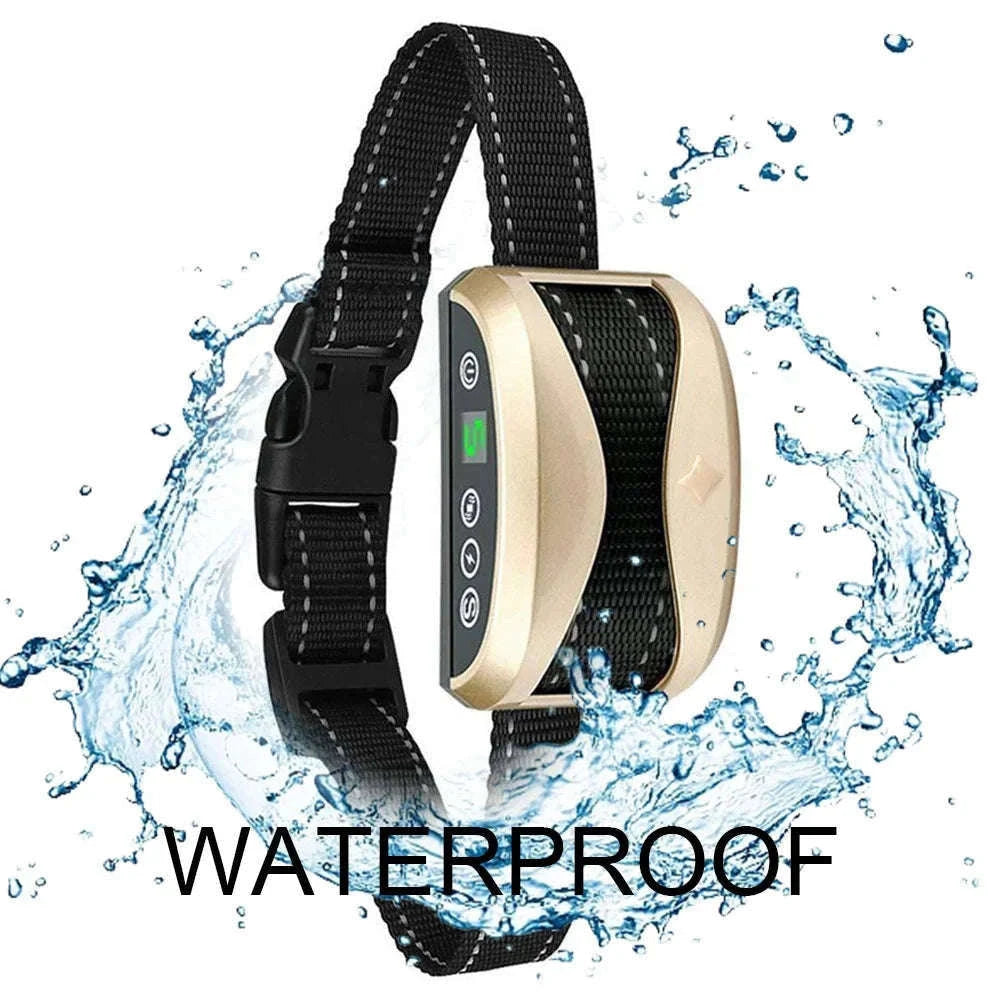 Rechargeable Dog Anti Bark Control Collar with Smart Vibration Detection-black