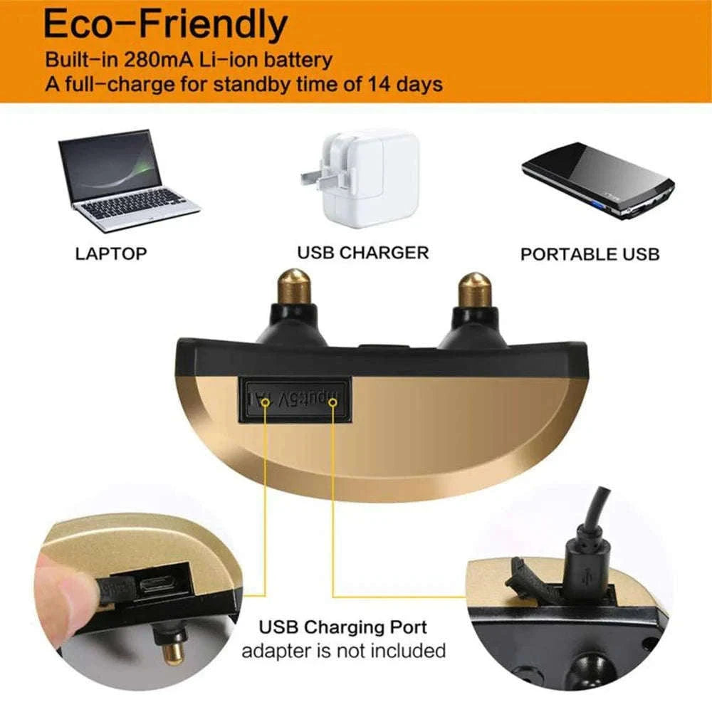 Rechargeable Dog Anti Bark Control Collar with Smart Vibration Detection-black
