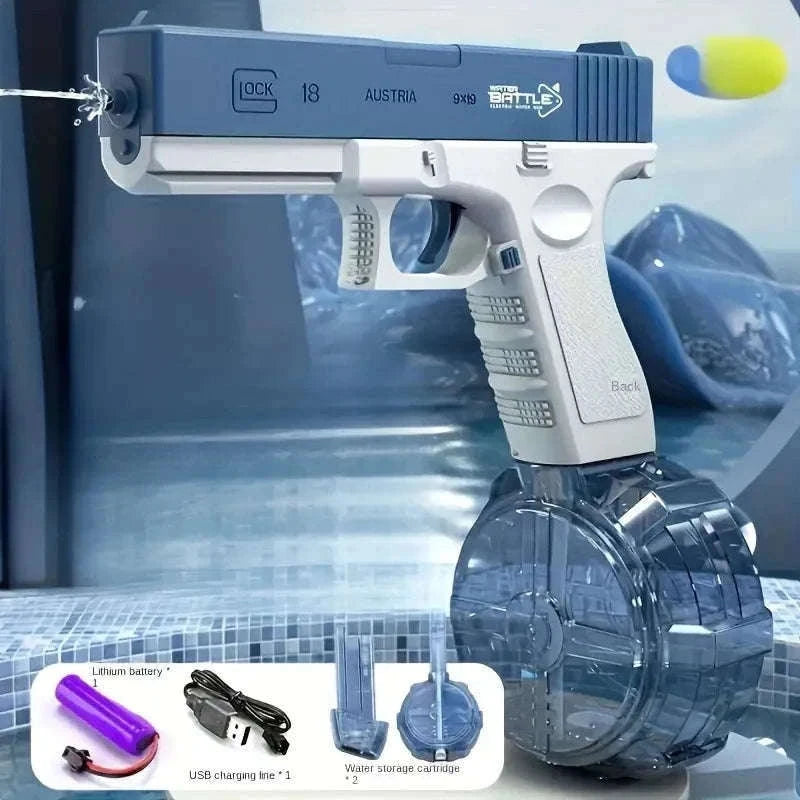 Rechargeable Electric Burst Water Gun for Kids-Blue / Australia