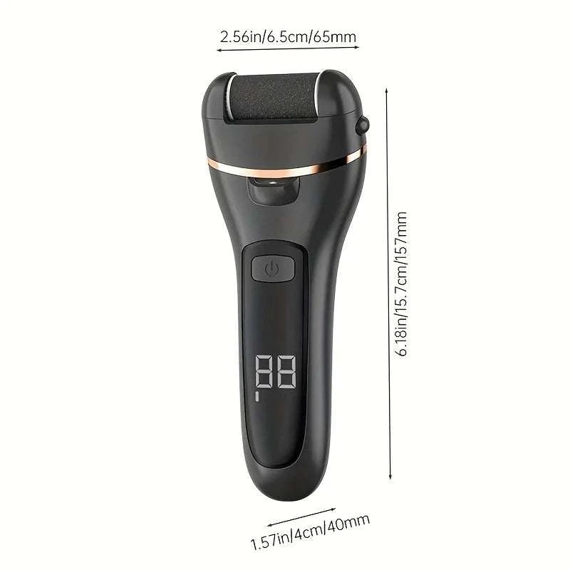 Rechargeable Electric Foot Grinder with Adjustable Speeds Callus Remover-black