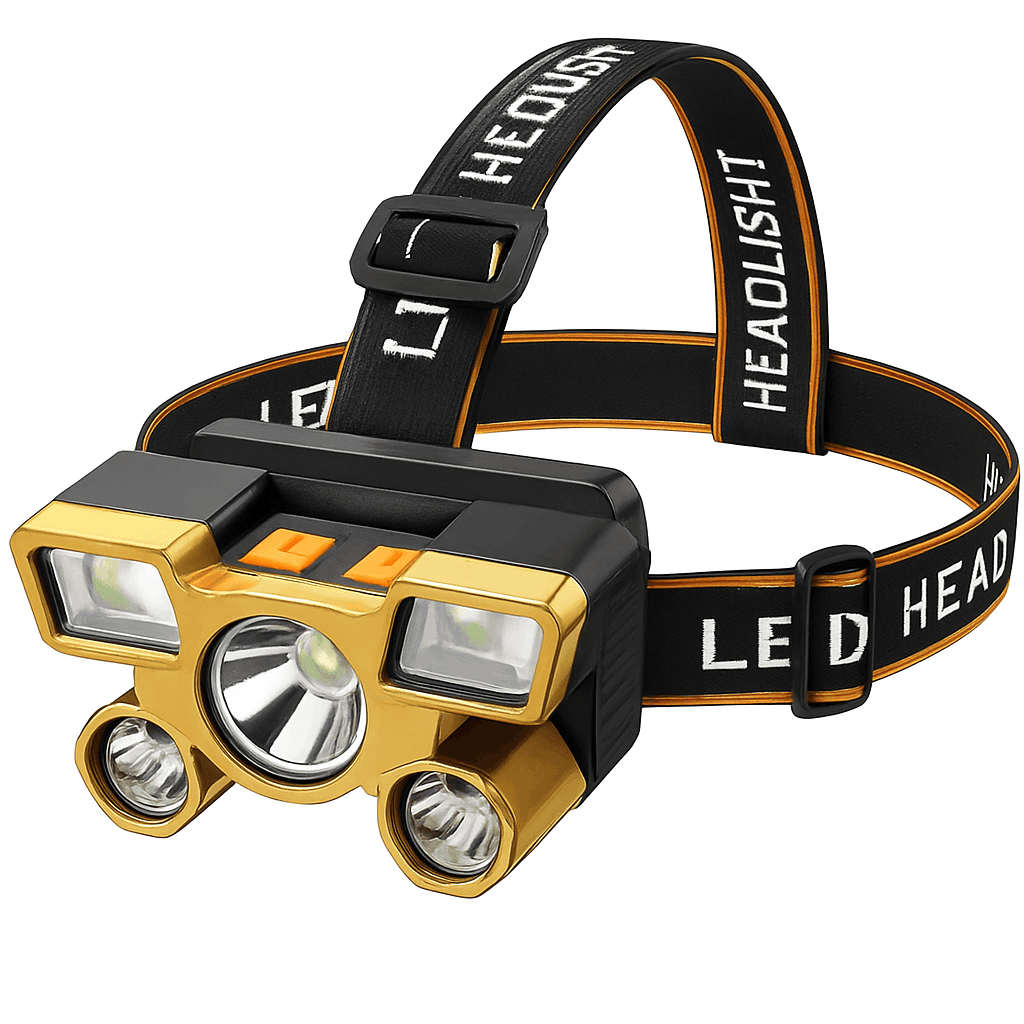 Rechargeable Head Flashlight for Hands-Free Night Visibility-Headlight