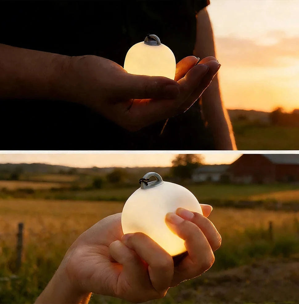 Rechargeable LED Camping Lantern for Hiking and Outdoor Use-White