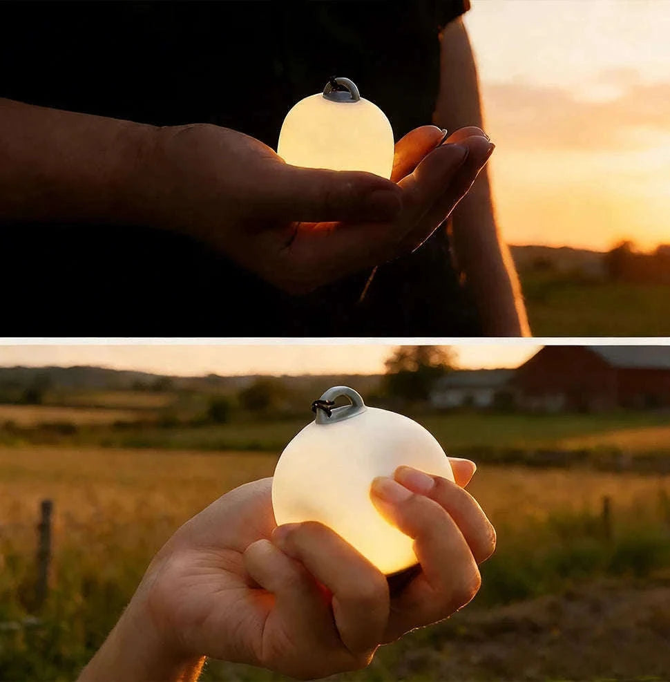 Rechargeable LED Camping Lantern for Hiking and Outdoor Use-White