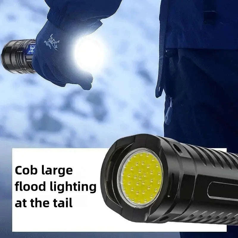 Rechargeable LED Flashlight with 200m Beam & 25000mAh Battery-S33 / United States