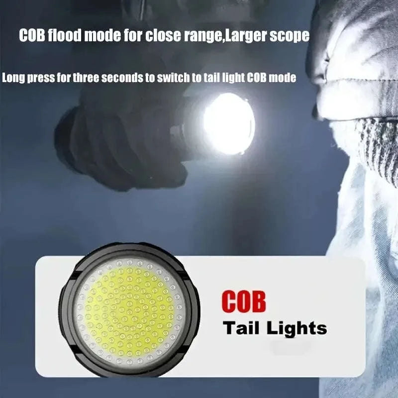 Rechargeable LED Flashlight with 200m Beam & 25000mAh Battery-S33 / United States