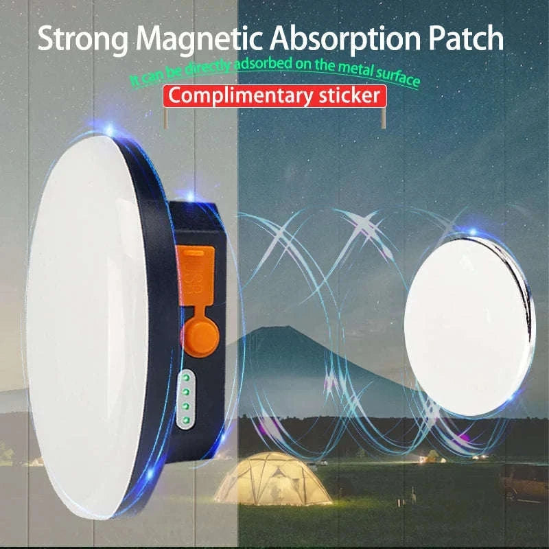 Rechargeable LED Tent Light Portable Emergency Lantern-Blue MOS-13 White