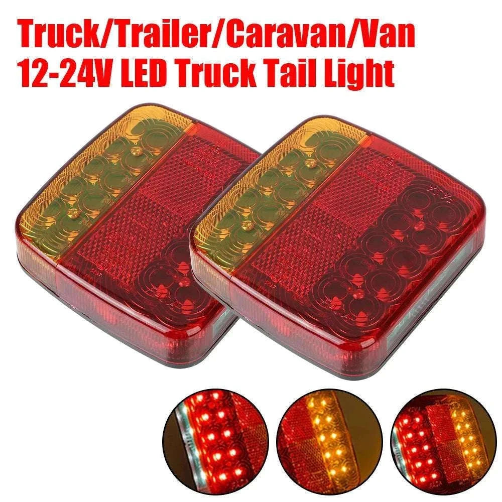 Rechargeable LED Truck Taillights for Safer Night Driving-Default Title