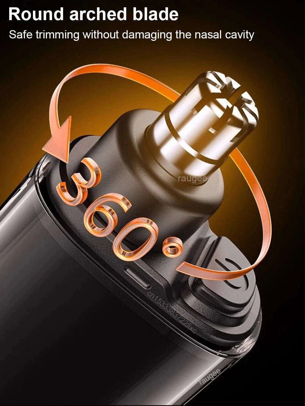 Rechargeable Nose Hair Trimmer for Precise Grooming-black