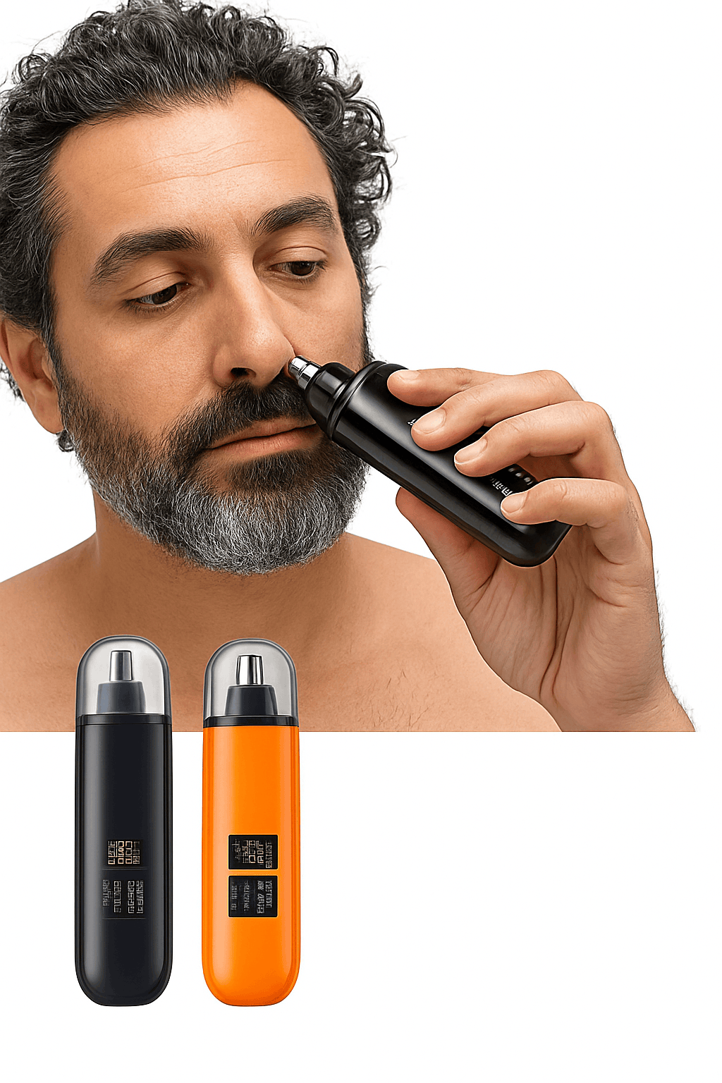 Rechargeable Nose Hair Trimmer for Precise Grooming-black