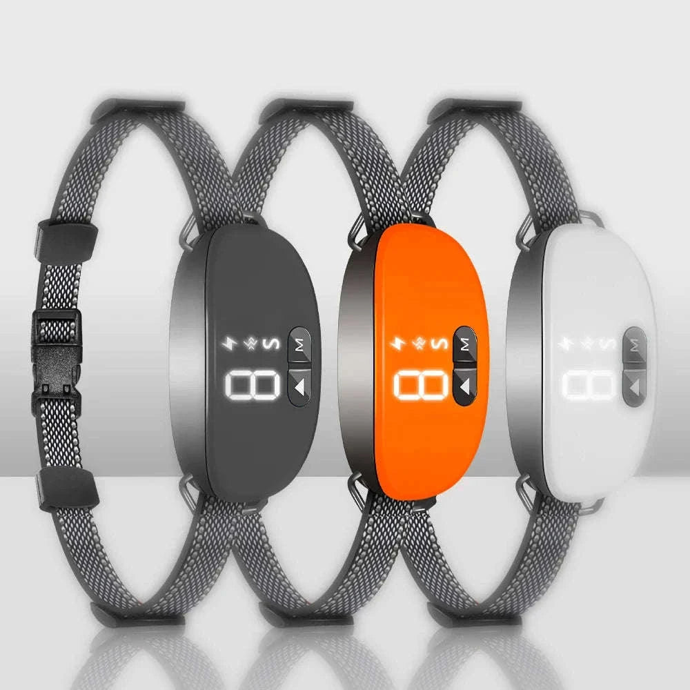 Rechargeable Smart Dog Bark Collar with 5 Sensitivity Levels-WHITE