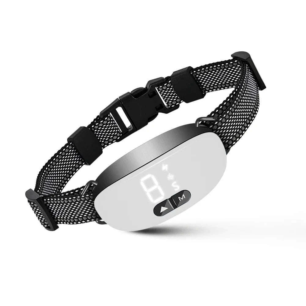 Rechargeable Smart Dog Bark Collar with 5 Sensitivity Levels-WHITE
