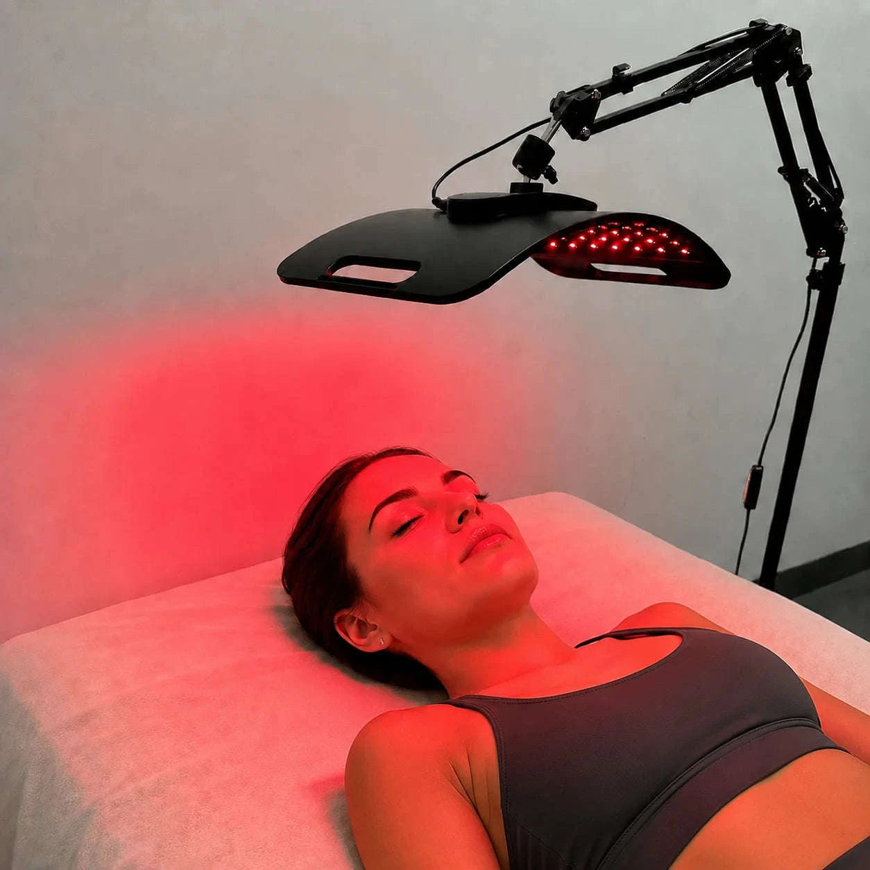 Red Light Lamp for Face and Body with Stand and Timer-United States
