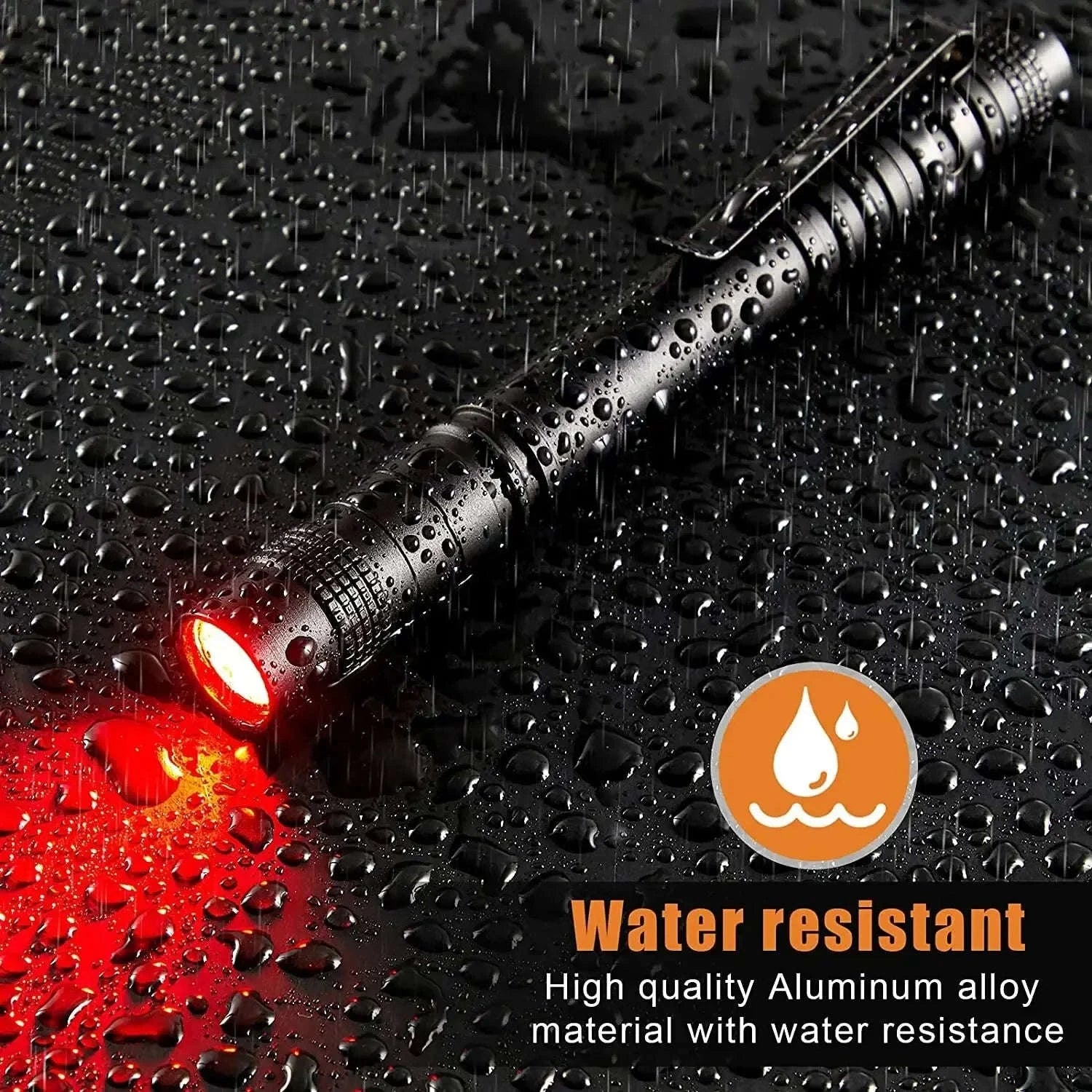 Red Light Penlight Flashlight for Night Observation and Outdoor Use-702 red lgiht / Black / AAA