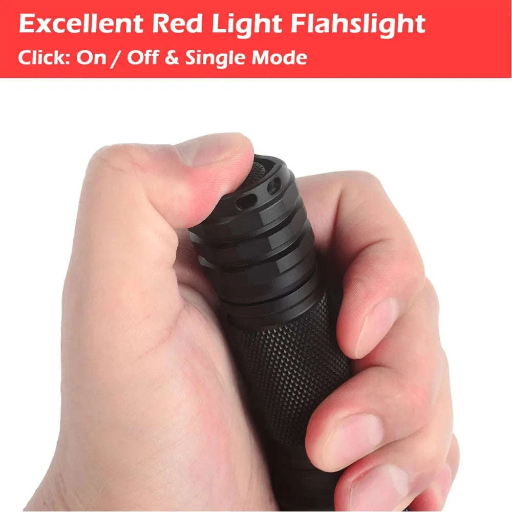 Red Light Tactical Flashlight for Hunting, Night Vision & Astronomy-R-C8