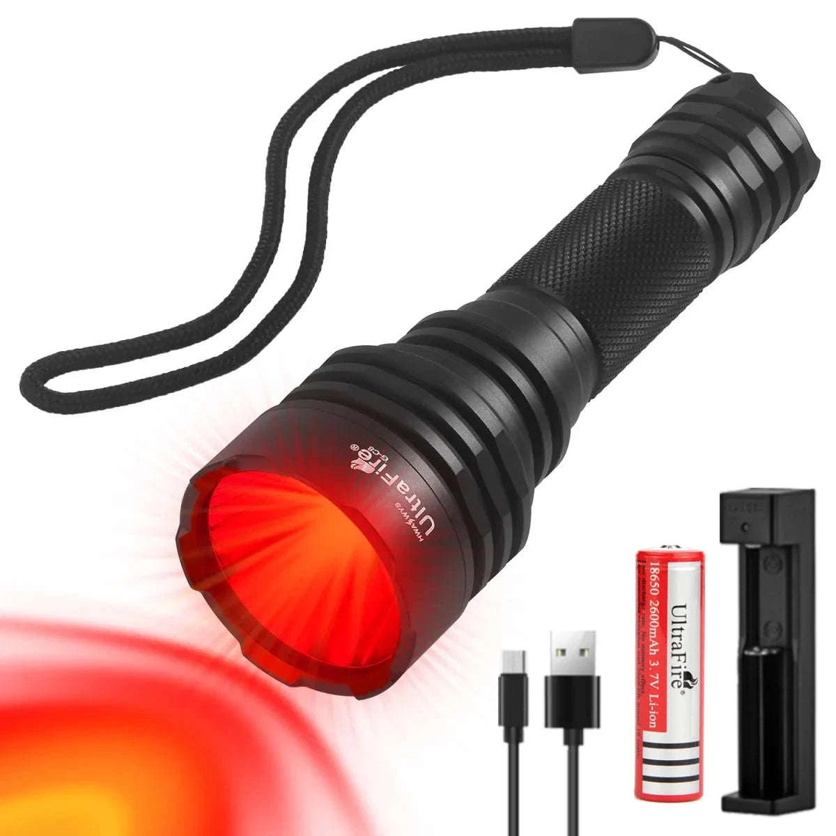 Red Light Tactical Flashlight for Hunting, Night Vision & Astronomy-R-C8