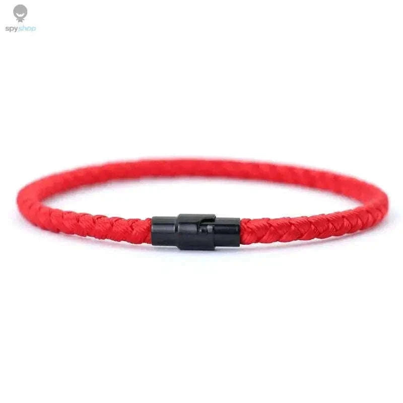 Red Thread Bracelet with Copper Accents, Classic Rope Design-green / S 18.5cm 7.3Inch