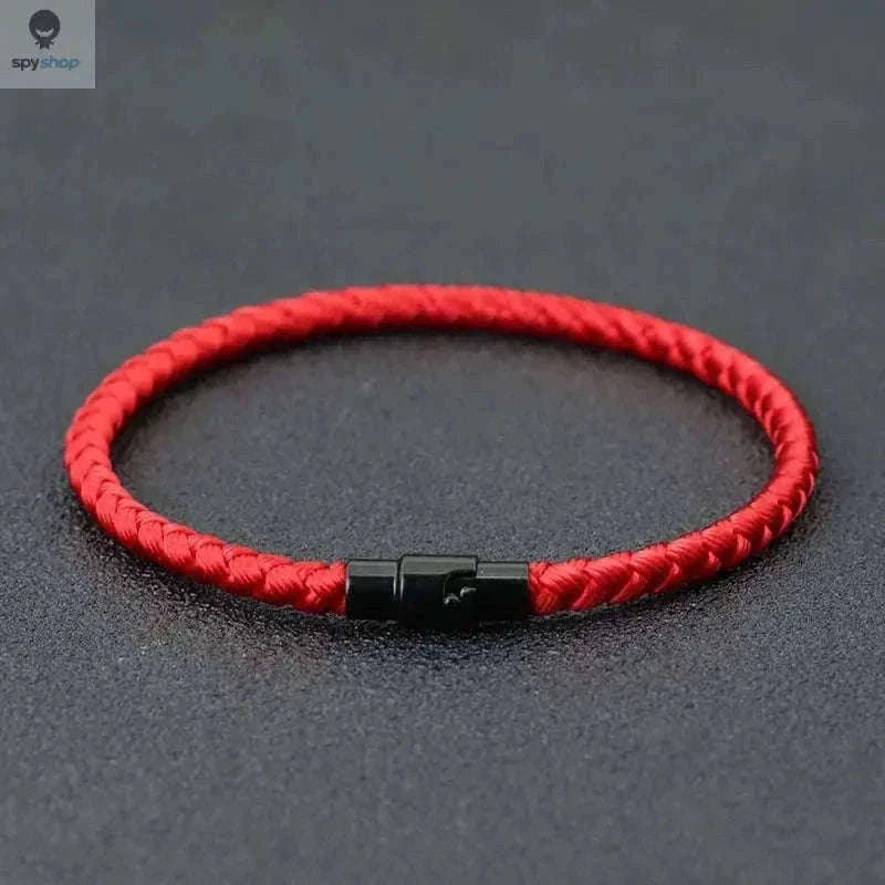 Red Thread Bracelet with Copper Accents, Classic Rope Design-green / S 18.5cm 7.3Inch