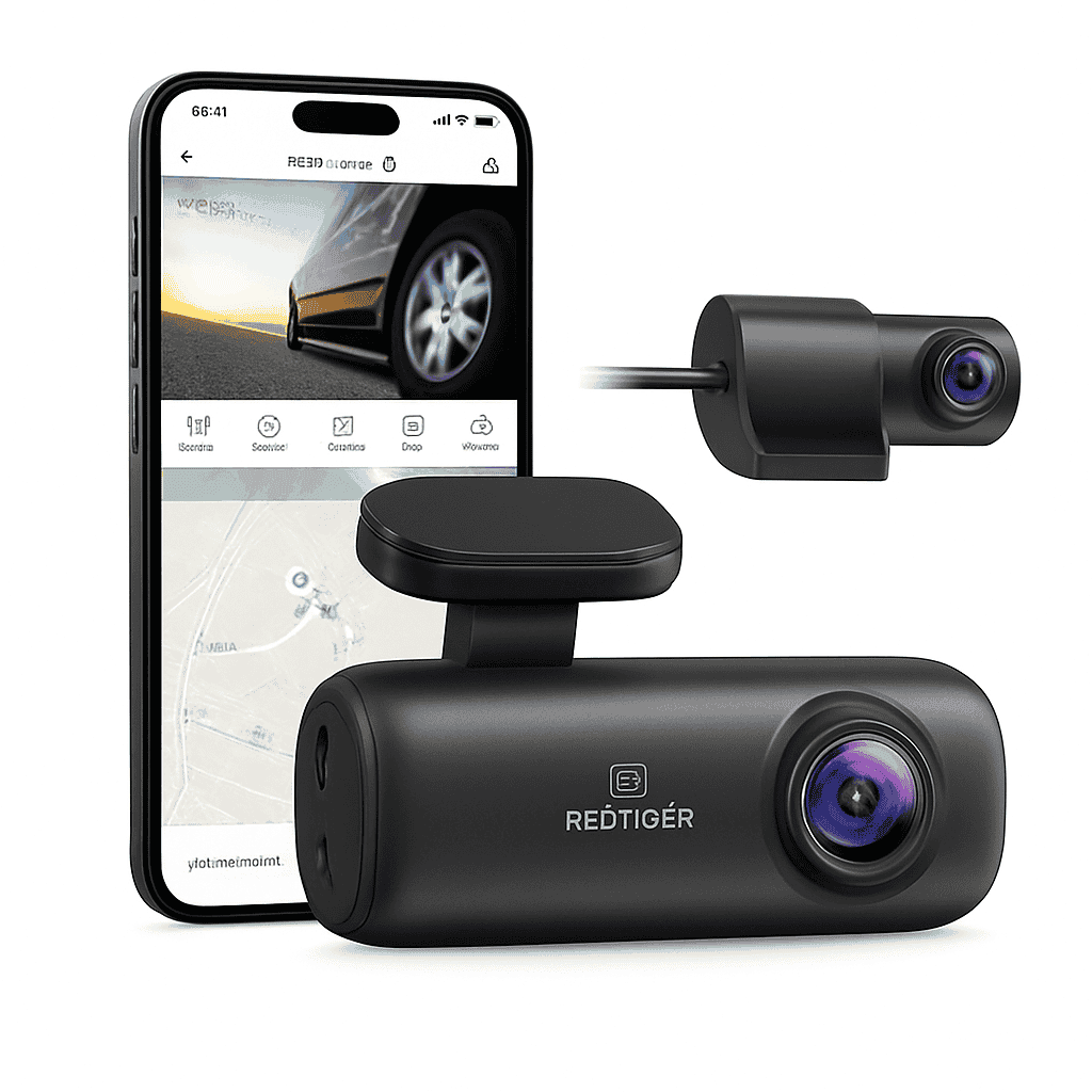 REDTIGER F9 4K Dash Cam with WiFi, GPS and Parking Mode-4K dash camera / Germany / add hardwired kit