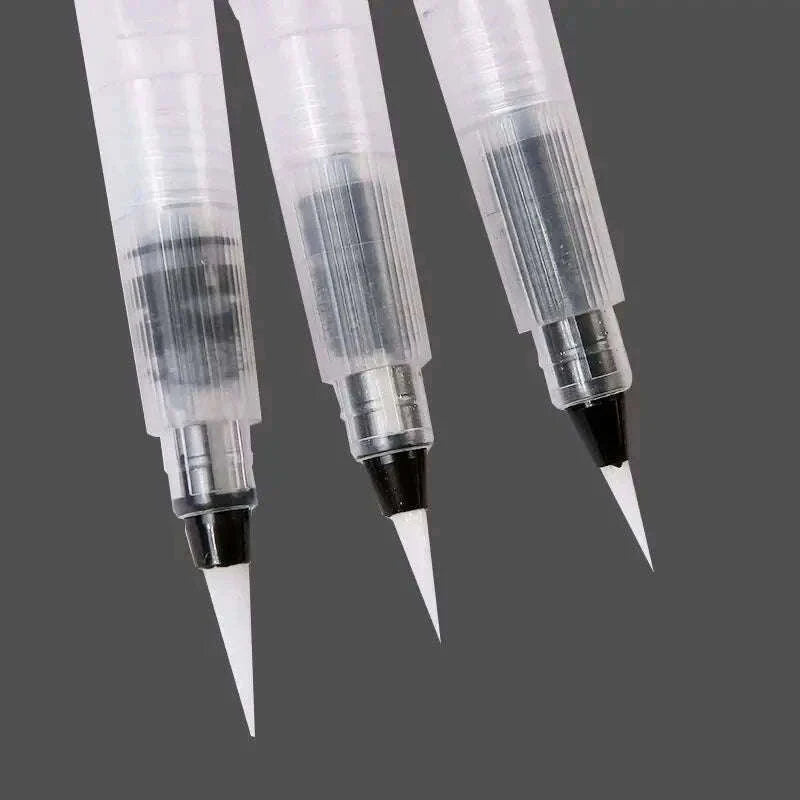 Refillable Watercolor Brush Pens Set for Smooth Fluid Strokes-3pcs