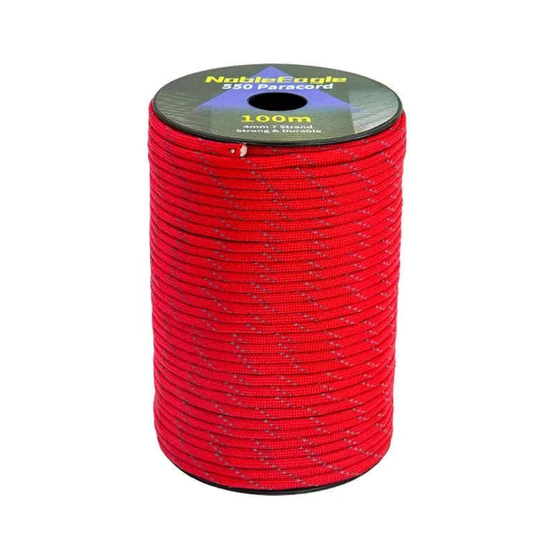 Reflective 7-Strand 4mm 550 Paracord Rope-fang Orange / 100M