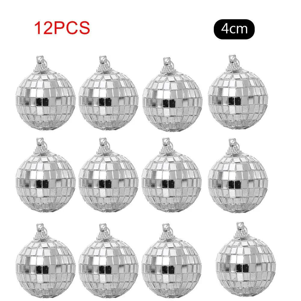 Reflective Mirror Balls for Parties and Festive Decor-4cm-12pcs / france
