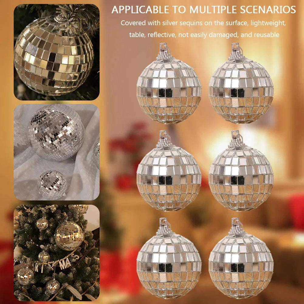Reflective Mirror Balls for Parties and Festive Decor-4cm-12pcs / france
