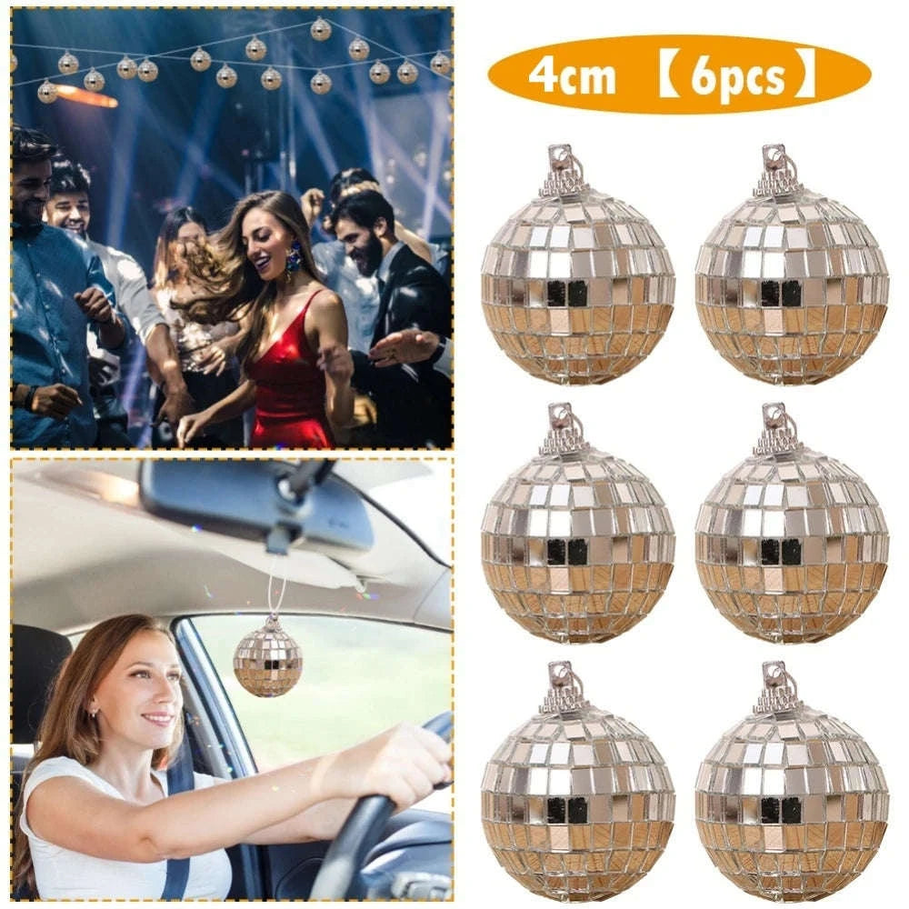 Reflective Mirror Balls for Parties and Festive Decor-4cm-12pcs / france