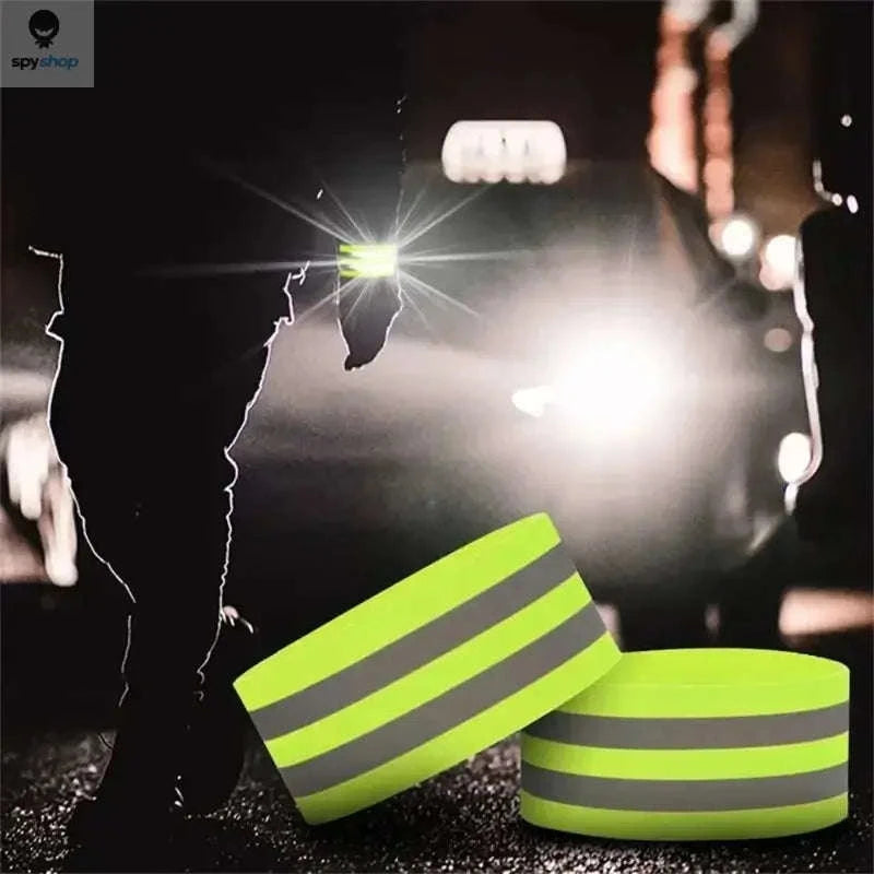 Reflective Safety Bands – High-Visibility Straps for Night Running and Cycling-2PCS Green