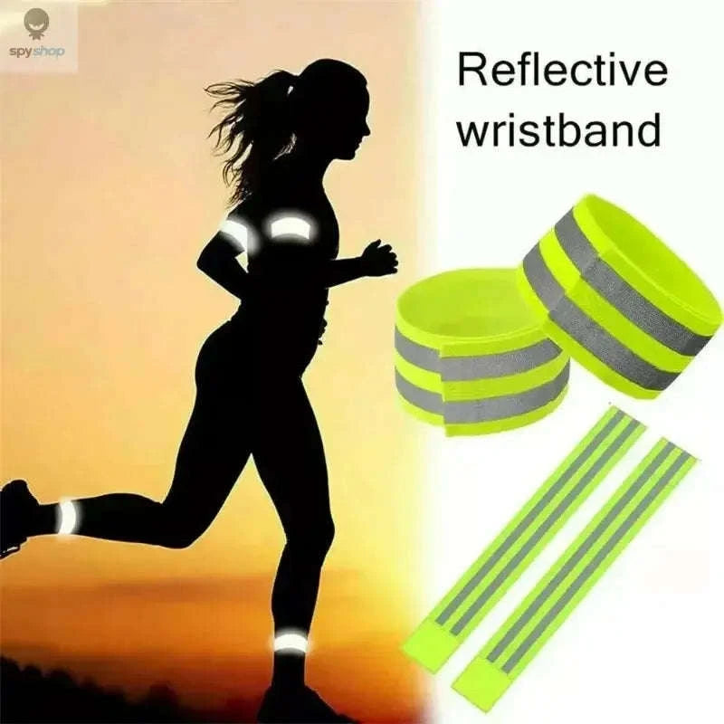 Reflective Safety Bands – High-Visibility Straps for Night Running and Cycling-2PCS Green