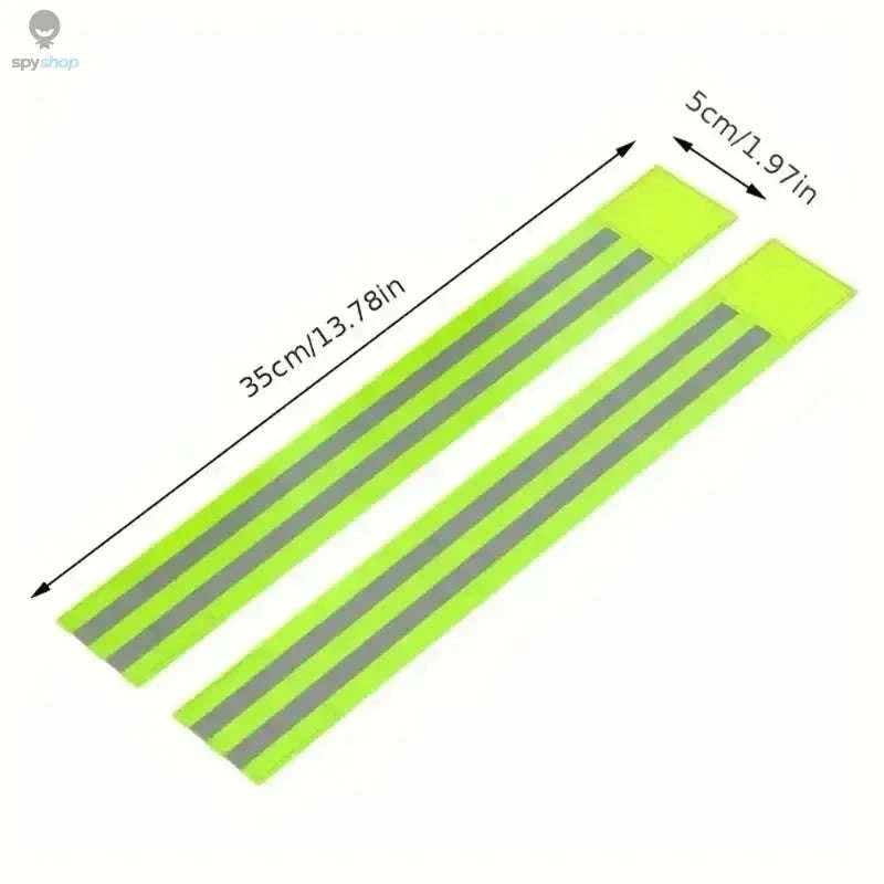 Reflective Safety Bands – High-Visibility Straps for Night Running and Cycling-2PCS Green