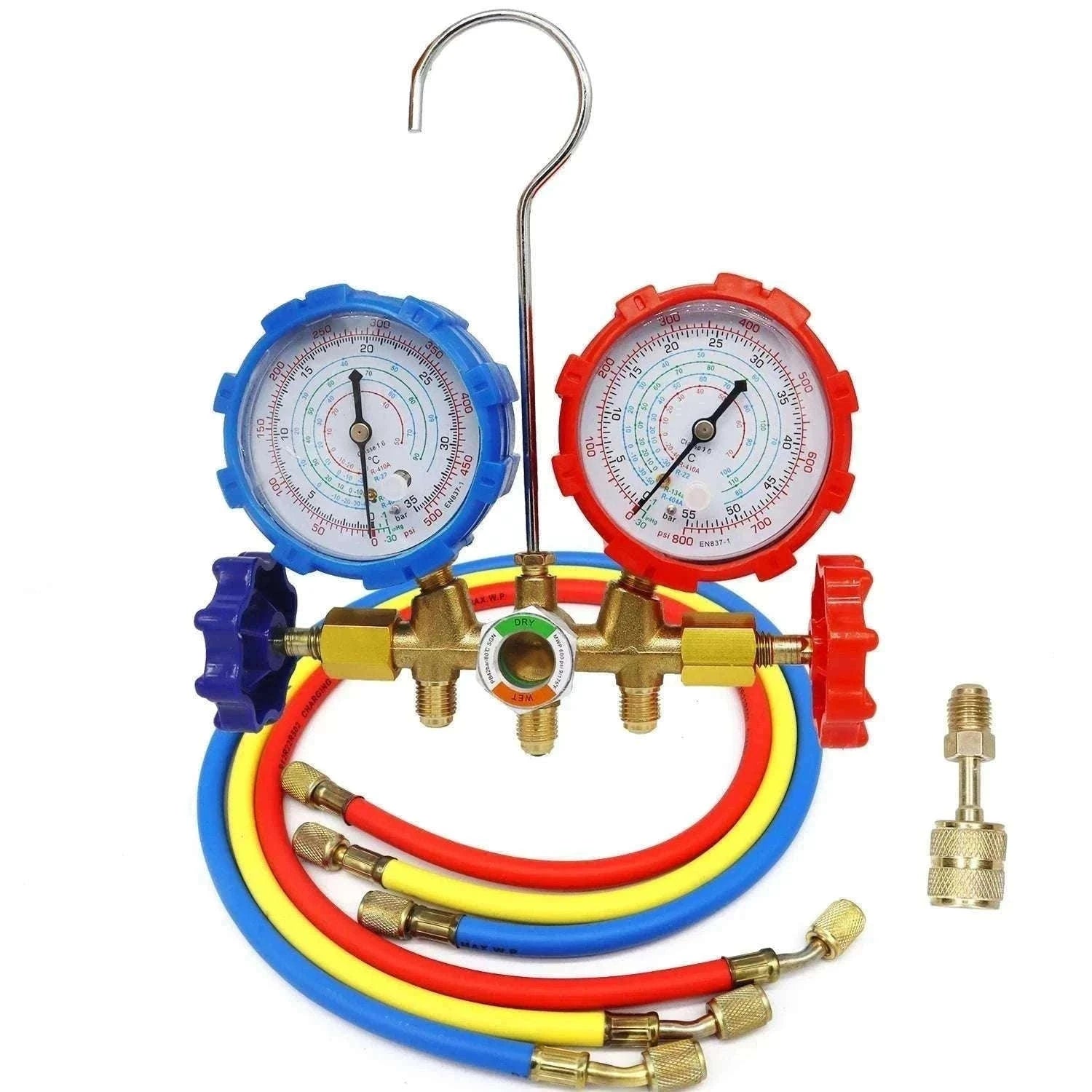 Refrigerant Manifold Gauge Set for R410A R22 R134A AC Charging-set1