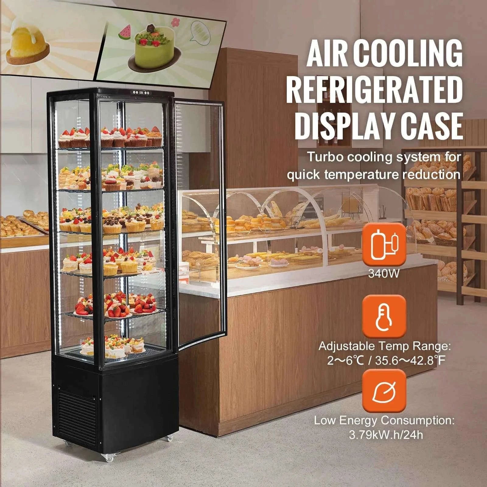 Refrigerated Display Case for Bakery-3cft cube / United States