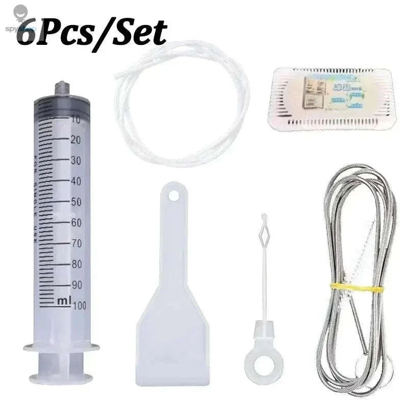 Refrigerator Drain Brush Cleaning Kit – Complete Tools for Clear, Hygienic Fridge Drains-6pcs
